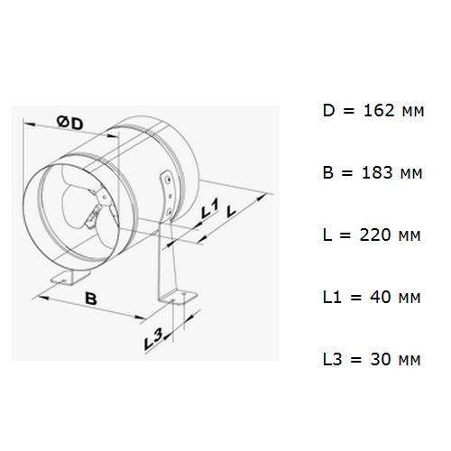 Домовент ВКОМ 150 Ц побутовий вентилятор Домовент ВКОМ 150 Ц побутовий вентилятор