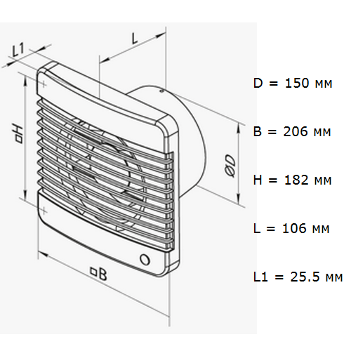Vents 150 M бытовой вентилятор