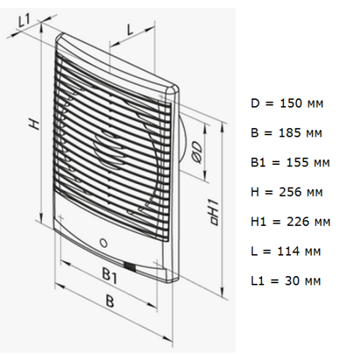 Vents 150 M3 побутовий вентилятор