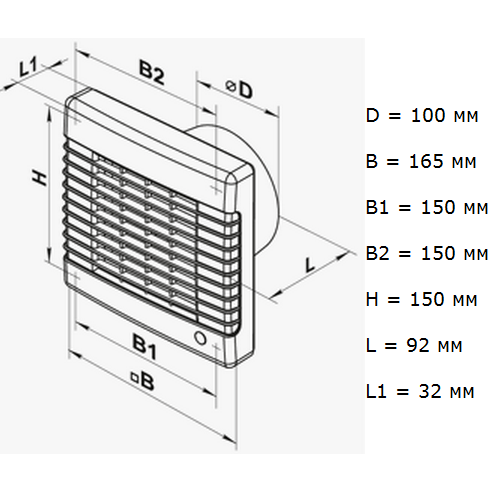 Vents 100 M1 бытовой вентилятор Vents 100 M1 бытовой вентилятор