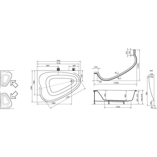 Акрилова ванна Ravak LoveStory 185х105х135