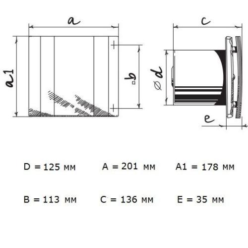 Blauberg Quatro 125 побутовий вентилятор Blauberg Quatro 125 побутовий вентилятор
