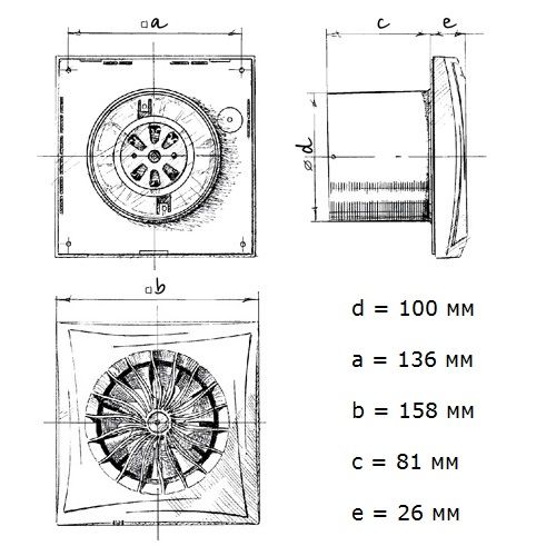 Blauberg Sileo 100 побутовий вентилятор Blauberg Sileo 100 побутовий вентилятор