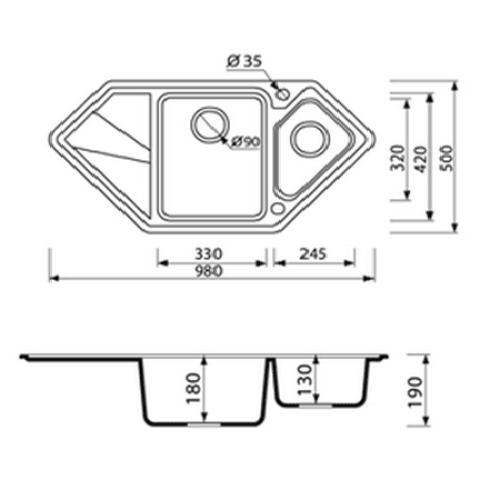 Гранітне миття Marmorin TORRO trapez
