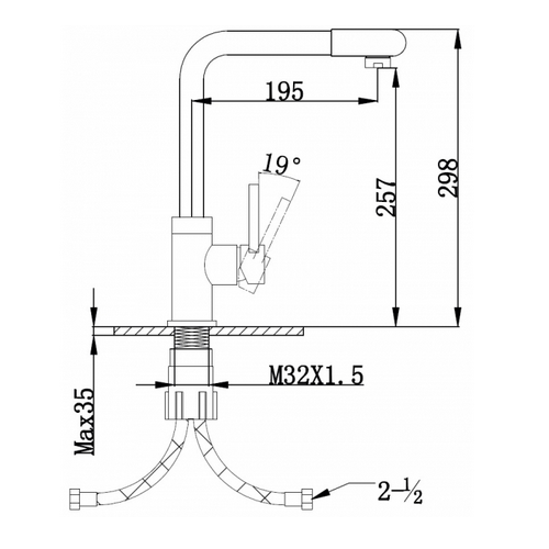 Змішувач для кухні Imprese LOTTA 55400
