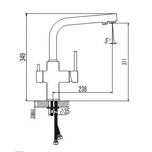Змішувач для кухні Imprese DAICY 55009-F Змішувач для кухні Imprese DAICY 55009-F