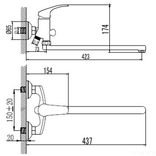Смеситель для ванны Imprese MALSE 35010