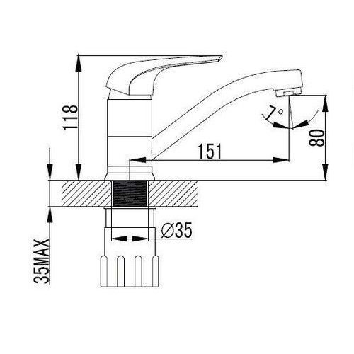 Змішувач для кухні Imprese MALSE 20010-15 Змішувач для кухні Imprese MALSE 20010-15