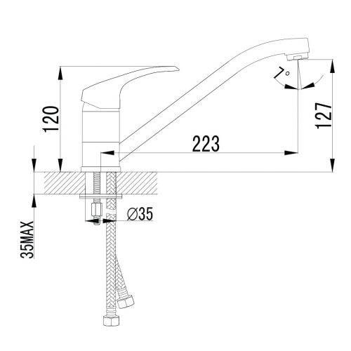 Змішувач для кухні Imprese MALSE 20010 Змішувач для кухні Imprese MALSE 20010