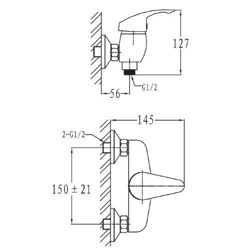 Змішувач для душу Imprese PRAHA 15030