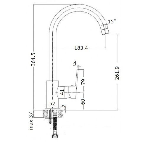 Смеситель для кухни Imprese LASKA 55040 B
