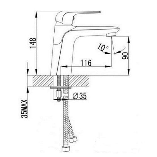 Змішувач для раковини Imprese NOVA OPAVA 05075