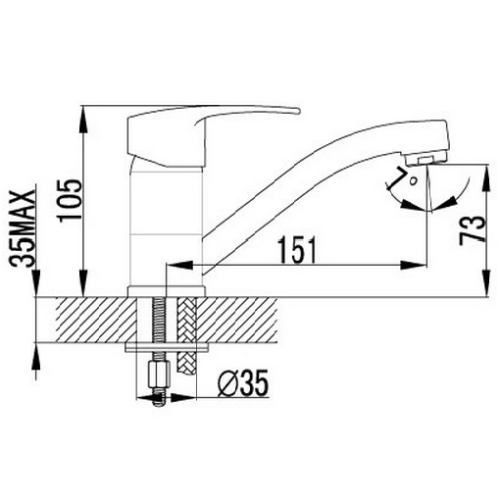 Змішувач для кухні Imprese LIDICE 20095-15