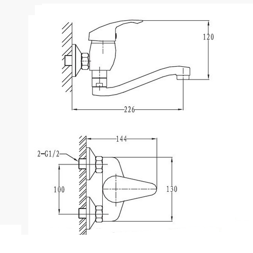 Змішувач для ванни Imprese PRAHA 35030