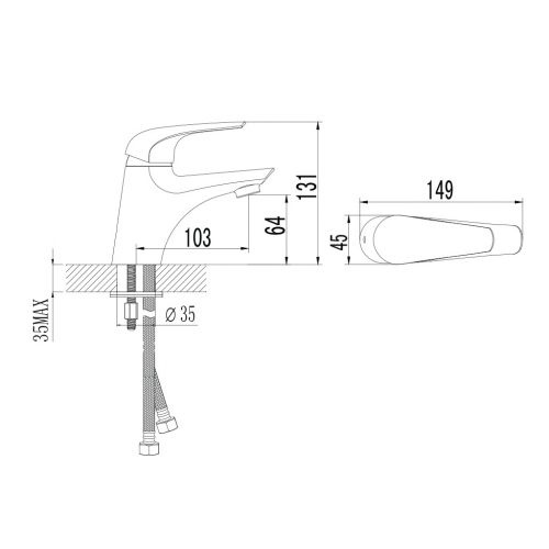 Змішувач для раковини Imprese KRINICE 05110