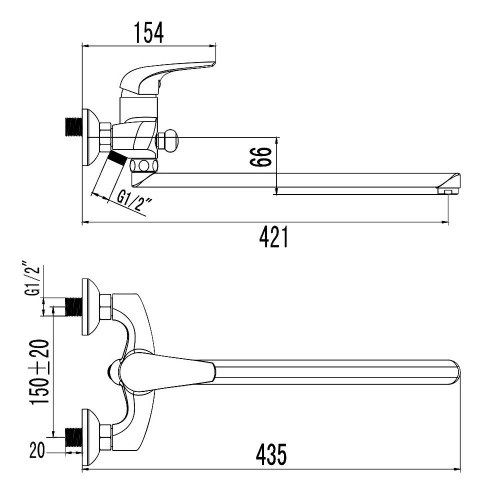 Змішувач для ванни Imprese KRINICE 35110