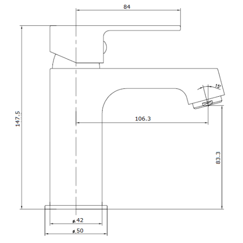 Змішувач для раковини Imprese LESNA 05070