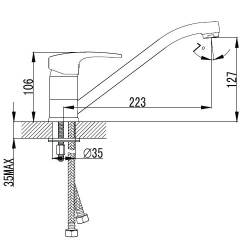 Змішувач для кухні Imprese JESENIK 20140