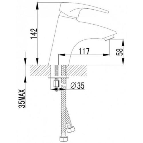 Змішувач для раковини Imprese JESENIK 05140