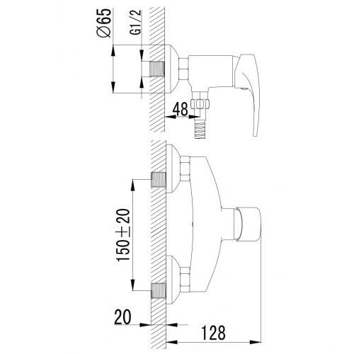 Змішувач для душу Imprese JESENIK 15140