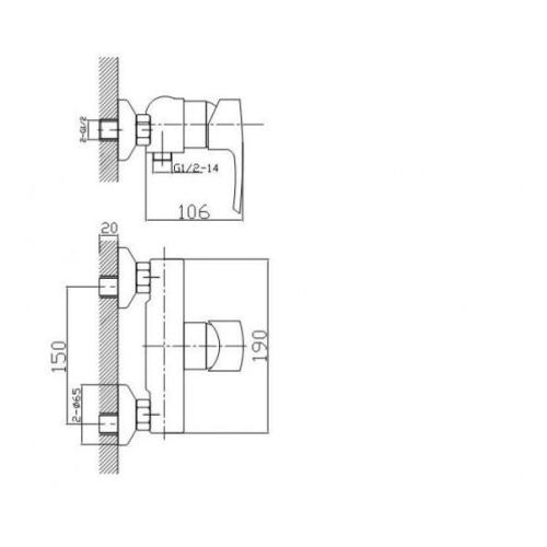 Змішувач для душу Imprese NORAK 15170
