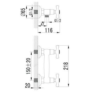 Смеситель для душа Imprese RALSKO 15240 new