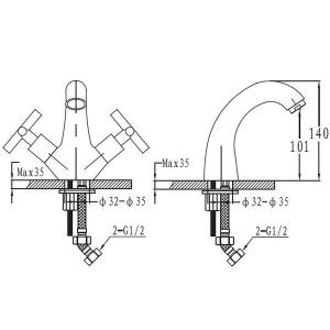 Смеситель для биде Imprese RALSKO 40240