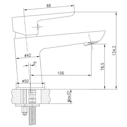 Змішувач для раковини Imprese BRECLAV 05245