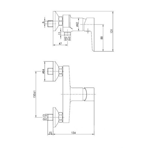 Смеситель для душа Imprese BRECLAV 15245