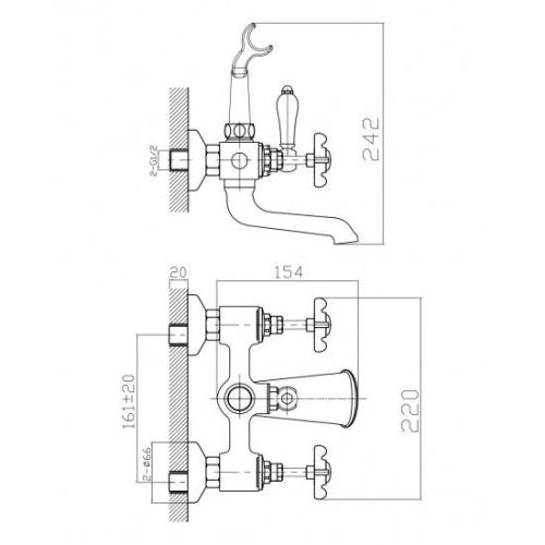 Змішувач для ванни Imprese CUTHNA gold 10280 gold