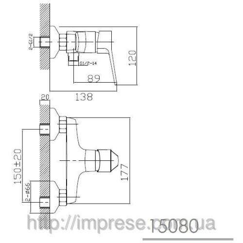 Imprese Witow Набір для душу 040864 Imprese Witow Набір для душу 040864