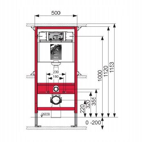 Система инсталяции для унитаза TECEbase 9400000