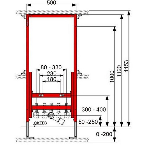 Застінний модуль для біде 9330000 Застінний модуль для біде 9330000