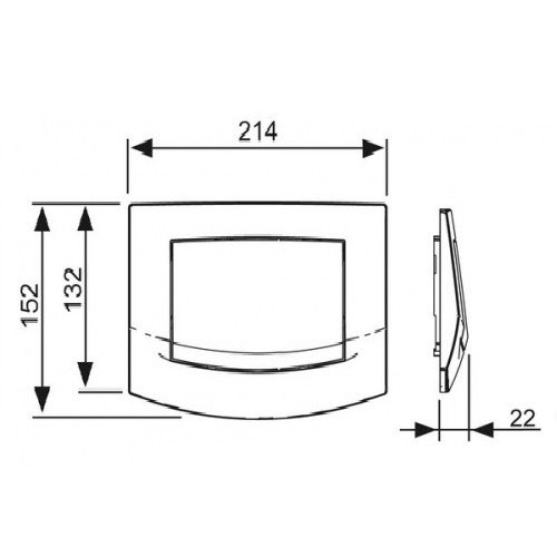 Панель смыва TECE ambia 9240100 Панель смыва TECE ambia 9240100