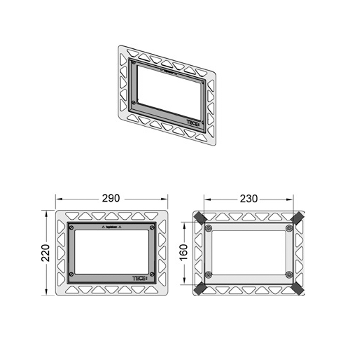 Монтажная рамка TECE loop 9240646