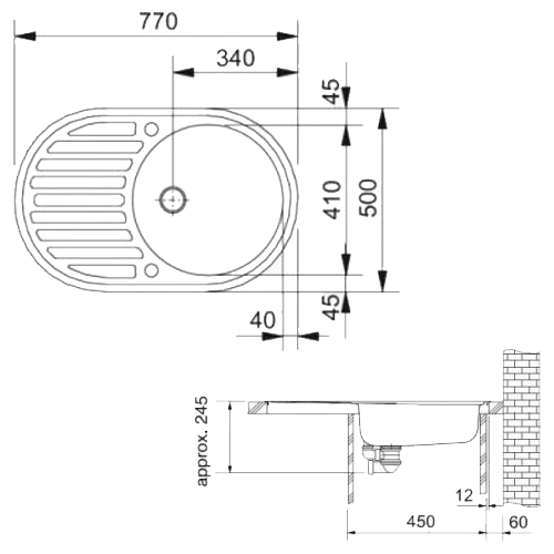 Гранитная мойка Franke ROG 611