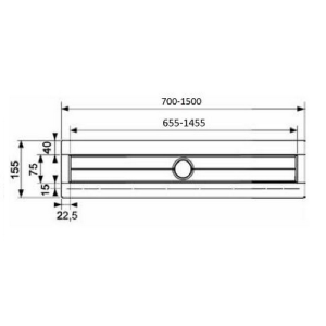Стеклянная панель TECEdrainline 600792