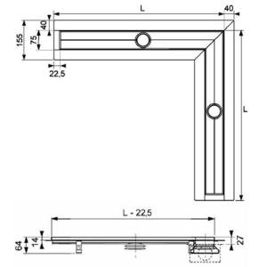 Решетка TECEdrainline Basic 610910