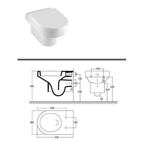 KOLO Quattro унітаз навісний K63100 KOLO Quattro унітаз навісний K63100
