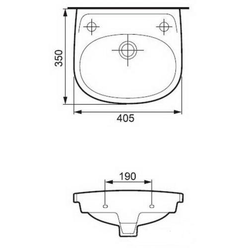 Умывальник Cersanit Eko E40 Умывальник Cersanit Eko E40