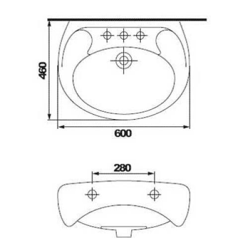 Умывальник Cersanit Eko E60 Умывальник Cersanit Eko E60