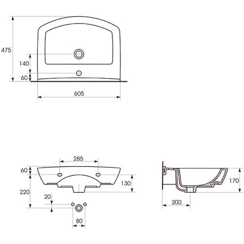 Умывальник Olimpia 60 Cersanit
