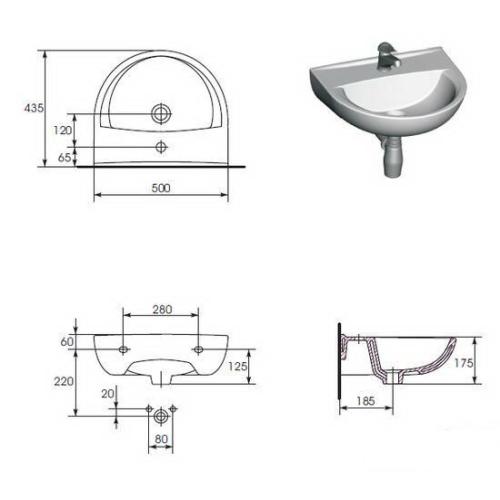 Умивальник Cersanit President 50