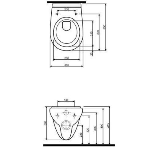 KOLO Nova Top Pico унітаз навісний 63102 50см KOLO Nova Top Pico унітаз навісний 63102 50см