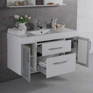 Шкафчик навесной Fancy Marble модель Barbados 2-90 с раковиной Nadja