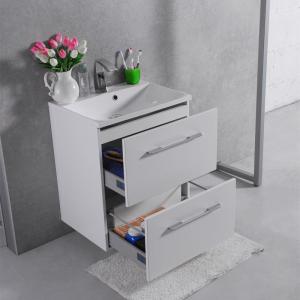 Шкафчик навесной Fancy Marble модель Santorini 60 с раковиной Amelia 600 C