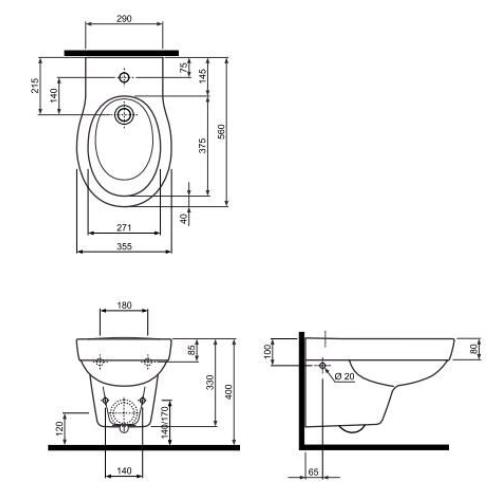 Kolo Varius Біде навісне K35100