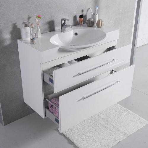 Шафка навісна Fancy Marble модель Sumatra 2 з раковиною Carme 980 C