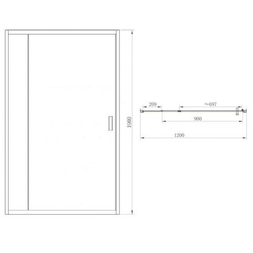 Душевая дверь Primera Frame SDC (SDG, SDP) 1212 (120 см)