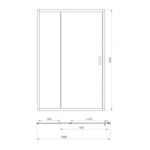 Душевая дверь Primera Frame SDC (SDG, SDP) 1214 (140 см)